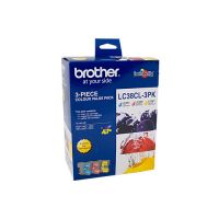 Brother LC38CL3PK 3 Ink Cartridge Value Pack (Cyan/Magenta/Yellow)